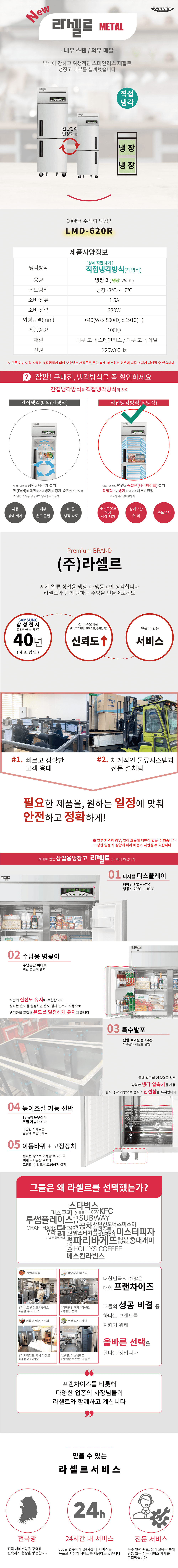 [라셀르] 직냉식 냉장고 600L급 (36) LMD-620R 상세 이미지 1